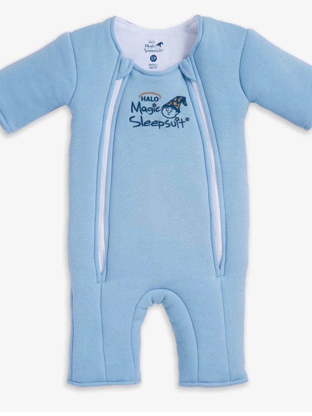 Halo Light Blue Magic Sleepsuit One-Piece Footie Petite Small 3-6 Months